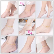 GA Jewellery Fashion Accessories 50 Designs Gelang Kaki COP Emas 916 Anklet Rantai Kaki Korea &amp; Bangkok 24K Gold Plated Anklet Women Birthday Kahwin Best Gelang Kaki