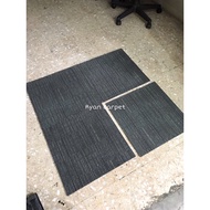 Grey striped carpet tiles