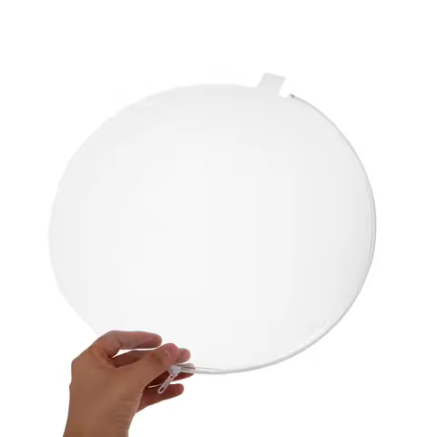 PVC Hand Fan Bag Clear Plastic Protective Case 13x12 Lightweight Dustproof Round Folding Fan Sleeve