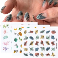 Harunouta Spring Simple Green Theme Water Decal Sticker Flower Leaf Tree Summer Slider Nail Art Wate