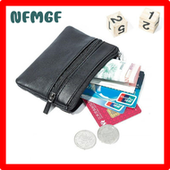 NFMGF Black Men Wallet Men Small Pocket Wallet Wallets Change Zipper Money Bags Kids Mini Wallets Leather Key Holder Cases NFNCV