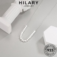HILARY JEWELRY Original 925 Ins Accessories Korean Leher Women Necklace Perak Perempuan Wind 純銀項鏈 For Chain Block Silver Rantai Pendant Sterling N32