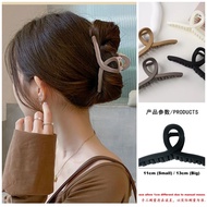 【Length 11cm or 13cm】Rambut Korean Hair Clips for Women Milk Coffee Color Acrylic Shark Clip Non-sli