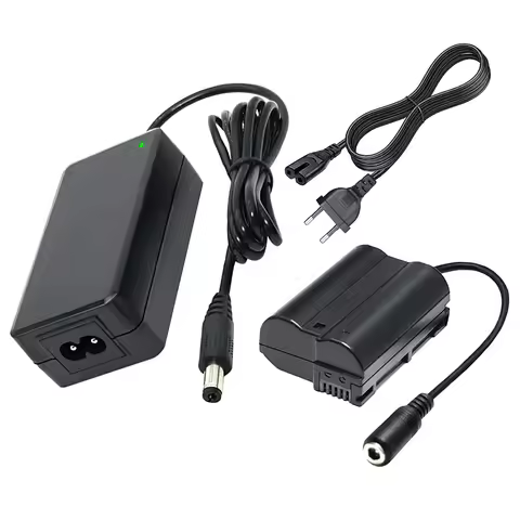 EU/ US EN-EL15 Dummy Battery with AC Power Adapter Charger Kits for Nikon D800 D810 D500 D600 D610 D