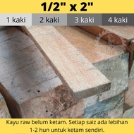 [EZ Timber] Kayu 1/2" x 2" | Kayu DIY | Kayu Perabot | 1 kaki | 2 kaki | 3 kaki | 4 kaki