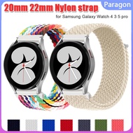 20mm 22mm nylon woven strap with Velcro strap for Samsung Galaxy Watch 4 3 5 pro active 2 Gear S3 Huawei Watch GT 2 3
