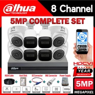 DAHUA 5MP Full Set DIY 8-CHANNEL Full HD 1080P CCTV 8CH DVR + Camera + HDD + Power Supply + Cable