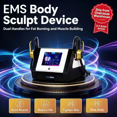 Myoslim 15Tes 6500W Neo EMS Body Sculpt Machine 200HZ RF Fat Reduction Weight Loss Muscle Building S