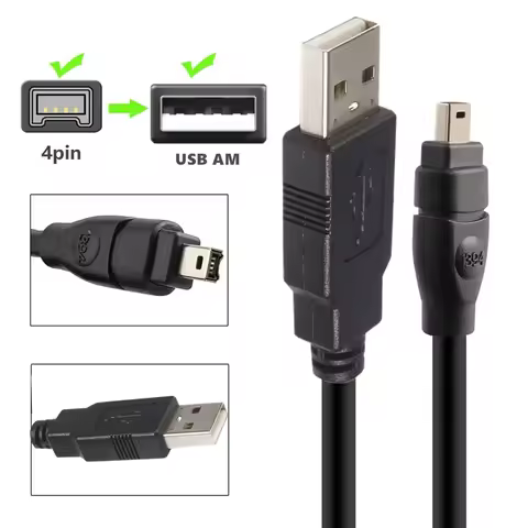 USB Male To Firewire IEEE 1394 4 Pin Male ILink Adapter Cord Cable for Sony DCR-TRV75E DV Adapter 1.
