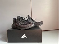 adidas Ultra BOOST 20 全黑彩紅編織 緩震 透氣 慢跑鞋 EG0711 UK 9 (27.5cm)