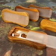 島嶼波浪 隨行盒 I原木I收納盒I牙線棒I棉花棒I潔牙棒I小飾品盒