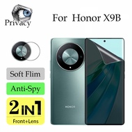 2 in 1 Honor X9B Soft Anti-spy Privacy Hydrogel Screen Protector For Honor 90 200 Pro X9A X9B X9C X9