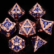 [Quick Shipment]] Solid Metal Dice Seven Sets Dungeons and Dragons Multi-faceted 20-faced Dice Dice 
