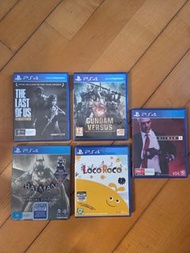 [不換不散賣] PS4 games bundle - 5隻 (hitman; gundam高達; locoroco; last of us; batman)