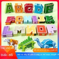 [Real Photo/Video] 0-9 Digital Transformers Toys Team 26 Letters Dinosaur Transformation Total H