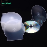 AN.MART 1/3PCS Transparent Plastic Single Piece Round Disc Case CD Case Thiened CD DVD Disc Box Disc