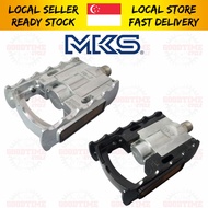 Mikashima MKS FD-7 Foldable Silver Non Quick Release Bicycle Bike Pedal Non QR