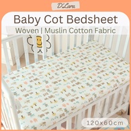 D'LARA Baby Bedsheet 120 x 60 CM | Material Woven Cotton or Muslin Cotton | Sarung Tilam Cadar Tilam