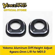 Yokomo Aluminum Diff.Height Adjust 4gears+2mm L/R for MD1.0 for remote control car (MD-DHA42)