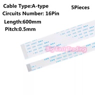 5PCS 16Pin A-Type AWM 20624 80C 60V VW-1 FFC FPC Flexible Cable 0.5mm Pitch 16 Pins 600mm Forward