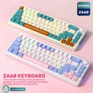 ZA68 Wireless Gamers Mechanical Keyboard 2.4G Bluetooth TYPE-C Wired 3-Mode Gaming Keyboard Hotswap 