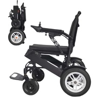 Lightweight Folding Electric Wheelchair, Travel Electric Wheelchair for Adults,Portable Wheelchair f