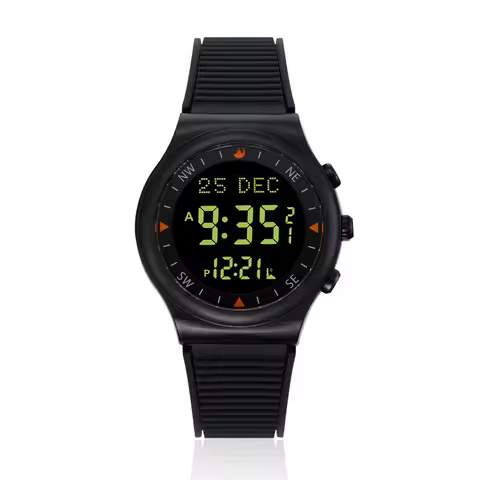 Muslim Azan Watch for Prayer with Qibla Compass Adhan Alarm Hijri Islamic Al Harameen Fajr Time Wris
