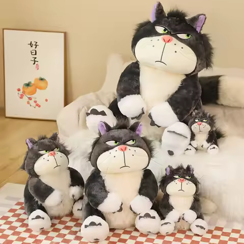 15-65cm Cute Lucifer Cat Plush Dolls Princess Dream Lucifer Plush Toys Kawaii Cartoon Lucifer Cat Pl