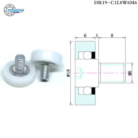 10pcs OD 22 MM Drawer Refrigerator Printer POM Roller DR22-C1L8W7M6 Cash Register Sliding Guide Whee