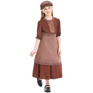New Style Ready Stock Medieval cos Costume Denmark Costume Civilian Costume European Grandma cosplay