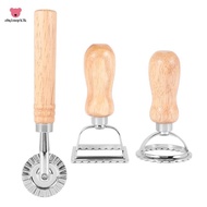 3Piece Ravioli Pasta Cutter Set, Ravioli Stamp Maker with Wooden Handle Ravioli Cutter Ravioli Maker