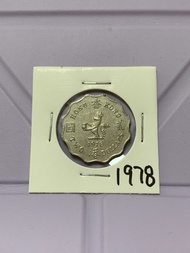 （1978貳圓膽幣）香港硬幣英女王伊麗莎白二世，十二邊形 1978年波浪形二元Government of Hong Kong Queen Elizabeth ll 1978 $2
