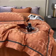 European Luxury Jacquard Cotton 1600TC 4IN1 Bedsheet Set Bedsheet Set Soft Quilt Cover Pillow Case Bedsheet King Queen Single Bed Cadar Patchwork Wedding Bedding -06