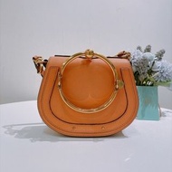 TW4945	Chloe 蔻依小號兩用包包 Nile Handbag Leather Small Bag Coral x GHW