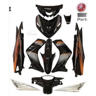 LC135 V1 HITAM OREN COVER SET STRIPE SIAP PASANG ORIGINAL HLY