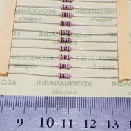 PINK 100R 1/4W 1% copper feet resistor 100 r 1/4 watt 100 ohm 1/4 w 1/4watt 1 percent 100r four watt