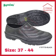 【Ready Stock 现货】 BOWLING 779 Rubber Shoes 塑胶鞋 Kasut Getah Hitam