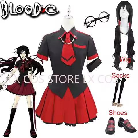 Anime Blood-C Cosplay Kisaragi Saya Cosplay Costume Girl Dress Uniform Women's Daily School Uniform 