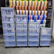 Rayaco MULTICOLOUR transparent Plastik Drawer Tier Plastic Drawer / Storage Cabinet / Plastic Cabine