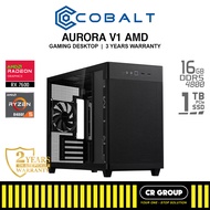 COBALT Aurora V1 AMD/V2 AMD - Ryzen 5 8400F/Ryzen 7 8700F - RX7600/RX9070 - 16GB/32GB RAM - 1TB/2TB 