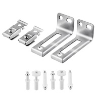 【Ready Stock】2 Set Door Hanging Door Track Smooth Operation Double Fold Door Hardware Multipurpose Bi Fold Closet Door Hardware Repair Kit Bifold Doors Accessories