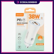 ABODOS AS-GS20 38W/48W Smart Car Charger / PD 30W + QC 18W Super Fast Quick Charging Caj Kereta