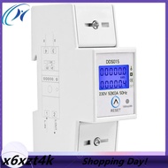 Digital Single Phase Energy Meter 5-80A 230V 50Hz Energy Meter DDS015 35mm DIN Rail Mount withClear