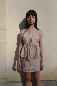 Mira Bangkok Bonita top เสื้อทอปคล้องคอผูกโบว์หน้า