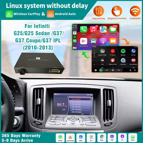 Wireless CarPlay Android Auto for Infiniti G35 Sedan G37 IPL Coupe 2010-2013 AirPlay Mirror Link Nav