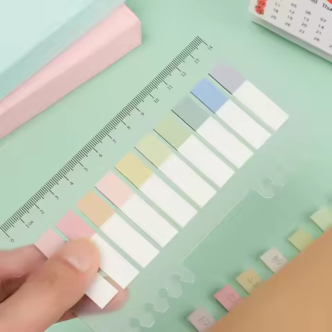 6 Colors Paster Sticker Loose-leaf Sticky Notes Memo Pad Index Flags Tab Strip Label Bookmark Novelt