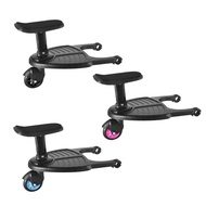 Buggy Wheeled Board Baby Stroller Ride-On Sliding Rolling Stand Board with Detachable Seat Holds 55 