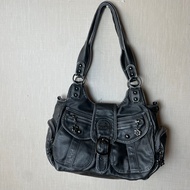 Angel Kiss Retro Vintage Crossbody Bag Large Capacity Multi Pocket Soft Leather Women Shoulder Bag