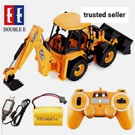 Ready Stock💥Double E RTR E589 1/20 2.4G 11CH RC Excavator JCB Backhoe Loader Light Sound Constructio