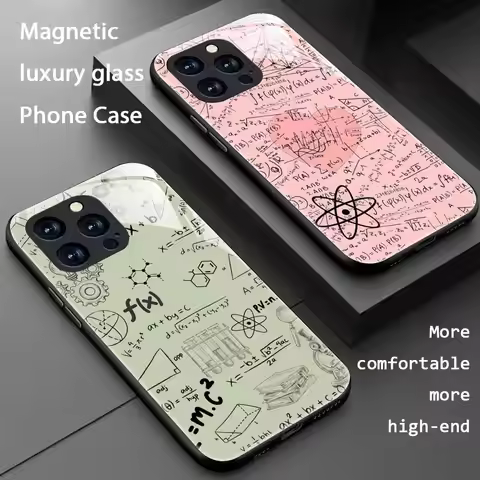 Cool Mathematical formula Phone Case For iPhone 16 15 14 13 12 11 X XR XS 8 Plus Mini Pro Max Glass 
